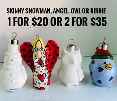 Skinny Snowman, Angel, Owl or Birdie